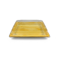 Wood Colour PET Sushi Tray (1105) 193*135*50mm 400sets/cs