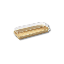 Kraft Paper Sushi Tray Combo 221*91*55mm 300sets/cs