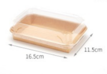 Kraft Paper Sushi Tray Combo 165*115*55mm 300sets/cs