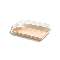 Kraft Paper Sushi Tray Combo 185*129*55mm 300sets/cs