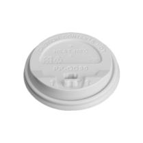 OD90-White PP Lid with Cap for 10-20oz Paper Cup 1000/cs