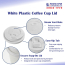 OD90-White PP Lid with Cap for 10-20oz Paper Cup 1000/cs