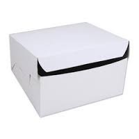 12x12x5" White Cake Box 100/pk