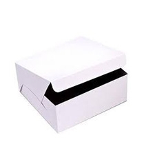 9x9x4" White Cake Box 100/pk