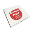 14" Pizza Box Cor. Wht/Brn 50/pk