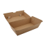 Kraft Corrugated Hinged vent hamburger Box 7x3.5x3&rdquo; 200/cs