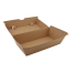 Kraft Corrugated Hinged vent hamburger Box 8x4.5x3&rdquo; 200/cs