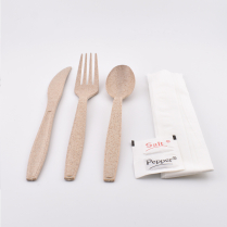 7" HD Bio 6 in1 Cutlery Kit (F,K,SS,1ply Napkin,P&S) 250/cs