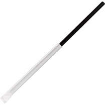 10" Black Indiv.Wrapped Paper Giant Straw 300/box (8box/cs)