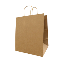 CM6 Kraft Handle Paper Bag (M) 120gsm 10.25x6.7x12" 300/cs