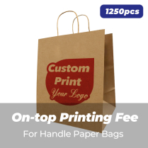 Local On-top Printing Fee for 1250pcs Paper Bags with Handle
