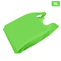 Green Fabric T-Shirt Bag 13+7x23 (XL) 40GSM  300/cs