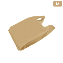 Kraft Fabric T-Shirt Bag 9.84+6.49x20.07" (M) 35GSM 500/cs