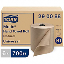 290088 Tork Matic 8" Kraft Roll Towel 700' x6rolls/cs
