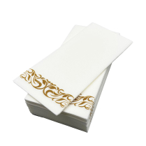 Gold Airlaid Napkin 12x16.5" 1/6 fold 50pcs/pack 15packs/cs