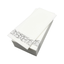 Silver Airlaid Napkin 12x16.5"1/6 fold 50pcs/pack 15packs/cs