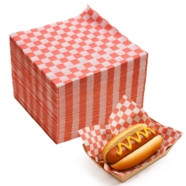 12x12" Red Checker Silicone Liner Paper (571270) 2000/cs