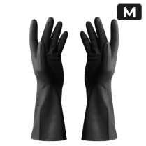 #8 Black Rubber Glove (Medium) 33017 12pairs/pk