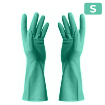 #7 Lato-Gard Flocked Green Rubber Glove (Small) 12pairs/pk