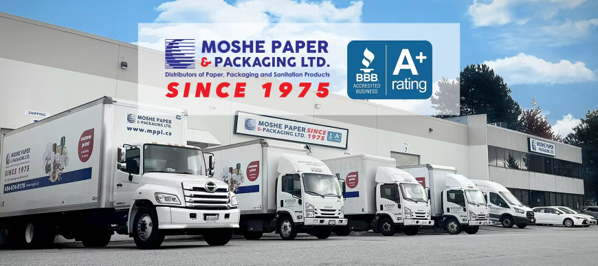 Moshe Paper & Packaging Ltd. offers eco-friendly packaging, janitorial supplies, and custom solutions for businesses in Saskatoon, Saskatchewan.