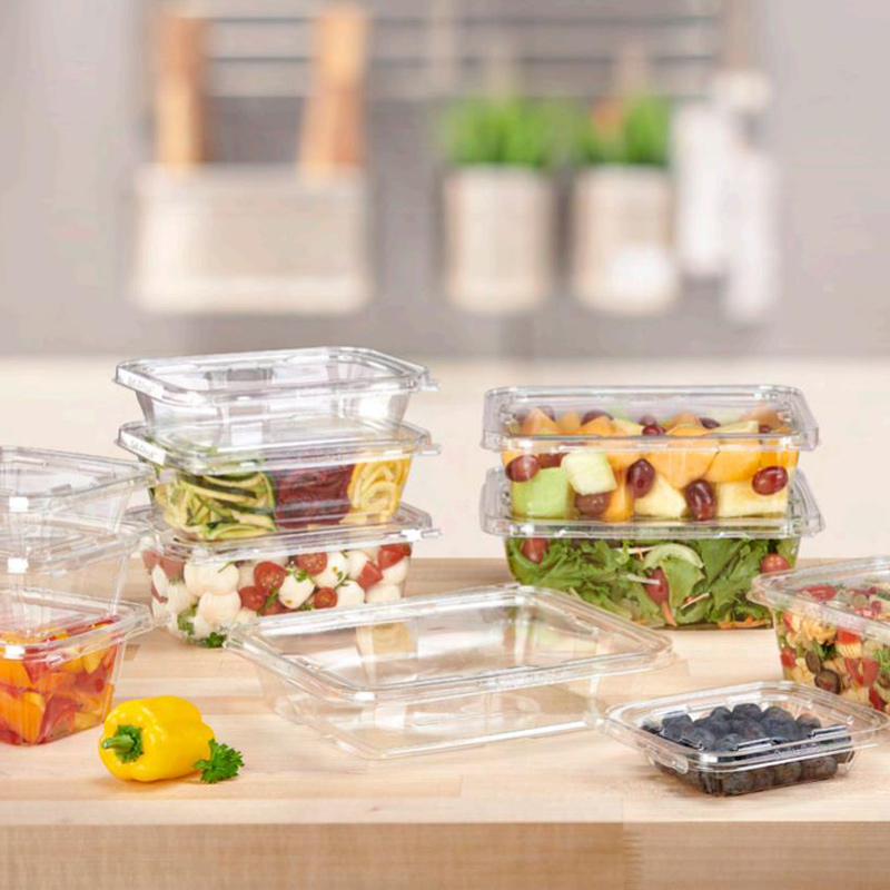 Plastic Clear Hinged Clamshell Food Containers