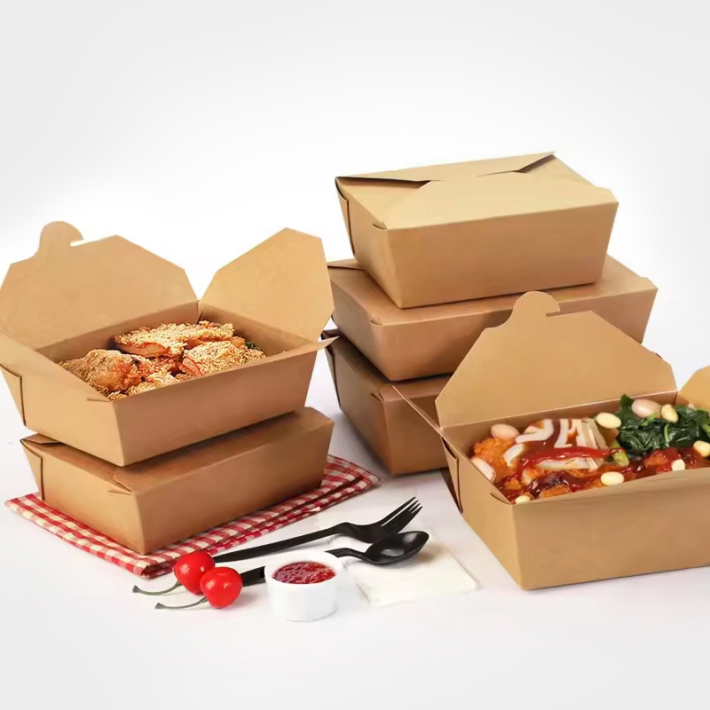 Kraft Boxes: Durable and eco-friendly, perfect for takeout and delivery services.
