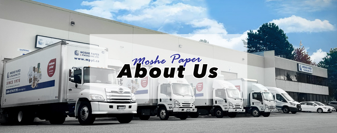Sustainable packaging products, eco-friendly materials, and premium paper supplies from Moshe Paper & Packaging Ltd., a trusted Canadian supplier since 1975.