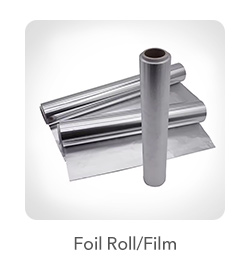 Aluminum Foil Rolls/Films: Our durable aluminum foil rolls are essential for any commercial kitchen. They are perfect for wrapping foods to preserve freshness, lining baking trays for easy cleanup, and covering dishes to prevent contamination. The foil's excellent heat conductivity makes it suitable for various cooking applications, including grilling and roasting.