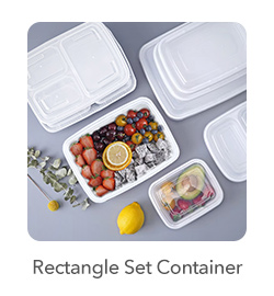 RRectangle Set Plastic Food Containers: These stackable containers are excellent for meal prep and portion control, offering a space-efficient solution for various dishes.