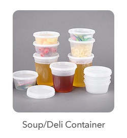 Soup/Deli Plastic Food Containers: Versatile and durable, suitable for a variety of hot and cold foods, and come with secure lids to prevent leaks.