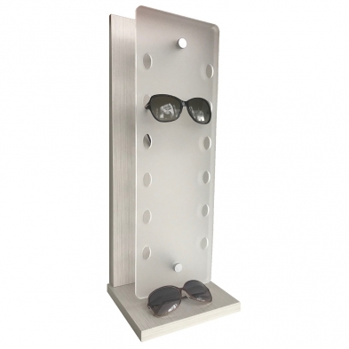 countertop sunglass display, high end glasses display