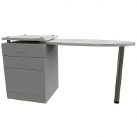  Oval Left Hand Table with 3 Drawer Pedestal