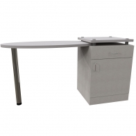  Oval Right Hand Table with 1 Door & Drawer Pedestal