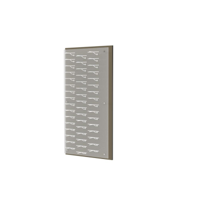 wall eyewear display, frame display, optical frame display, glasses display, glasses on wall