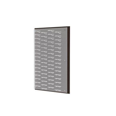 wall eyewear display, frame display, optical frame display, glasses display, glasses on wall