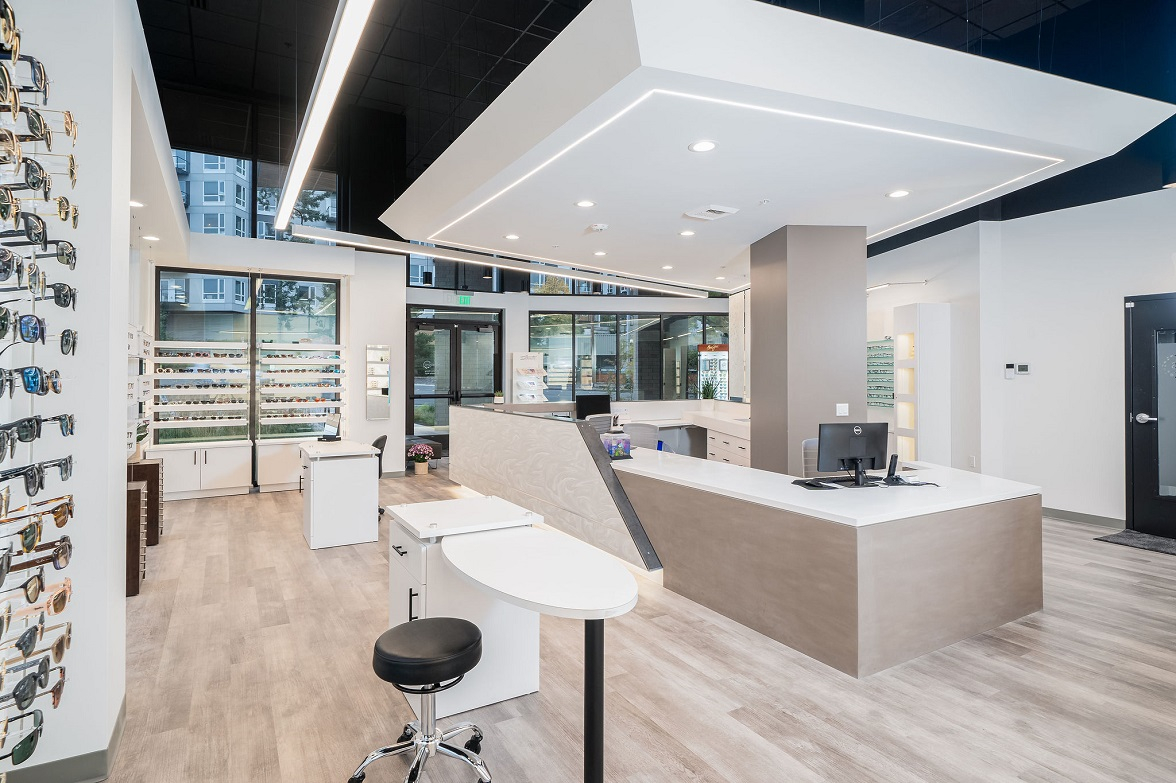 ennco design services, optical space design, optometry office, optical retail space