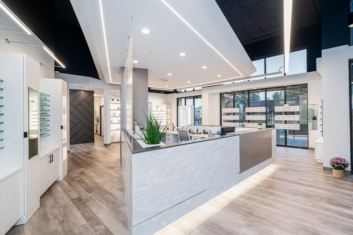 ennco design services, optical space design, optometry office, optical retail space