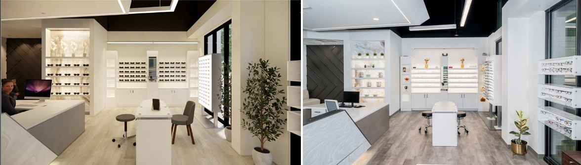 optical space design, high end optical store design, sunglass retail design, eyewear display