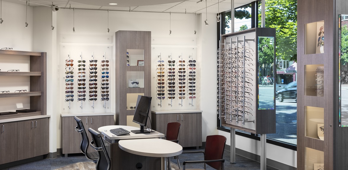 optical space design, retail optical space design, interior design, cohesive brand identity