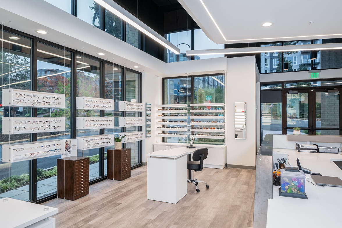 optical space design, great flow eyewear clinic, eyewear store design