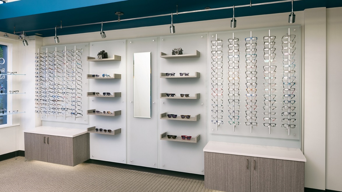 optometry practice design, sunglass retail space design, sunglass displays, retail optical displays, retail optical design, highend eyewear display