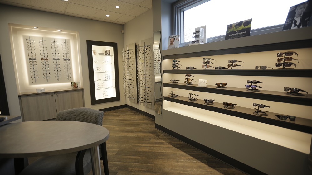 eyeglass frame displays, eyewear frame displays, eyewear frame boards, eyeglass displays, optical frame displays, optical frame boards, optometric architectural design
