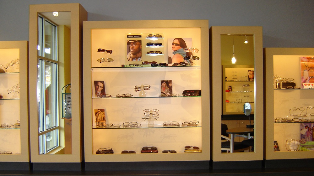 eyeglasses display rack, eye glasses display, optical store design, eyeglasses display stand, eyeglass tray display, eyeglass rack, sunglass tray display, optometric floor plan services