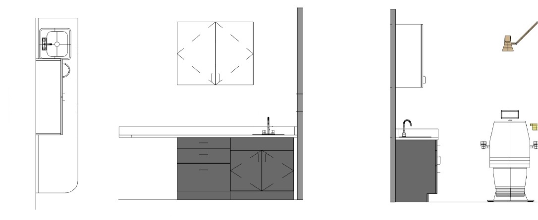 exam room layout, exam room cabinets, exam room counter, optical space design, optical cabinets
