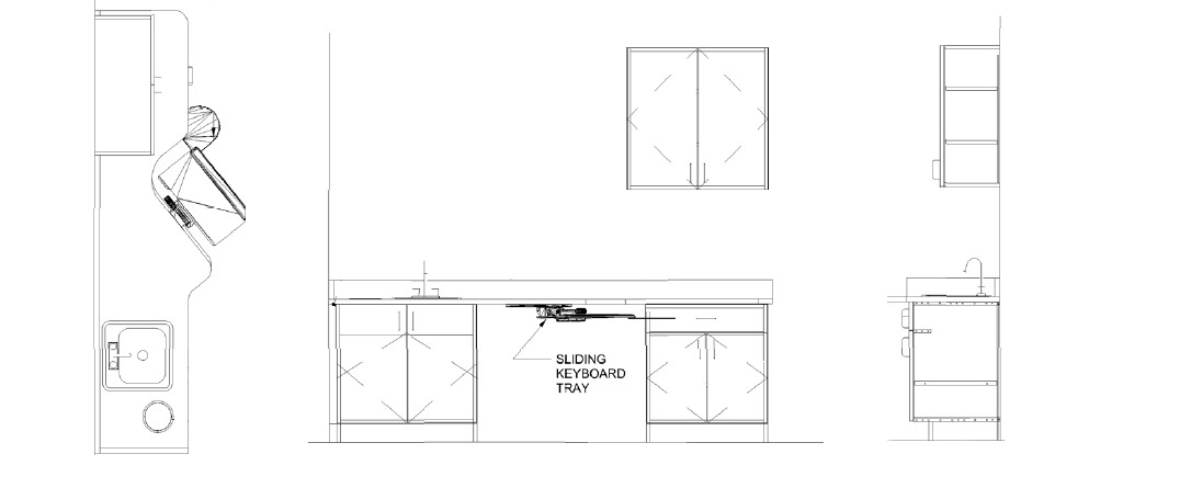 exam room layout, exam room cabinets, exam room counter, optical space design, optical cabinets