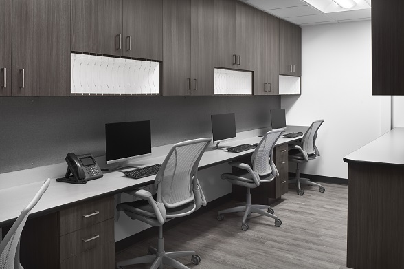 optometry office furnishings, business office cabinetry, accounting office cabinetry, efficient business office casework, optical store design, casework, cabinetry, retail store cabinetry
