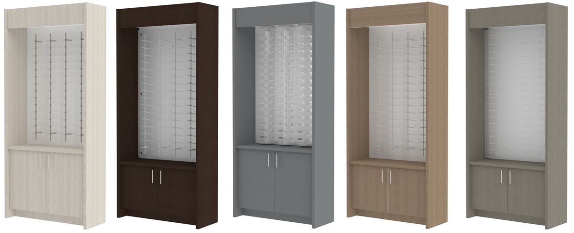 eyewear displays, optical space design furniture, eyeglasses showcase, sunglass display showcase, sunglass cabinet