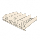 Product Pusher Freezer Kit, 4 Facings, 30" W x 22" D