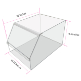 Acrylic Bin 15.75 x 22 x 13.5" Clear