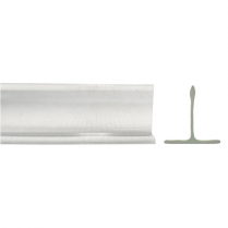 Acrylic Divider 3 x 30" Clear/Clear Diamond Tip